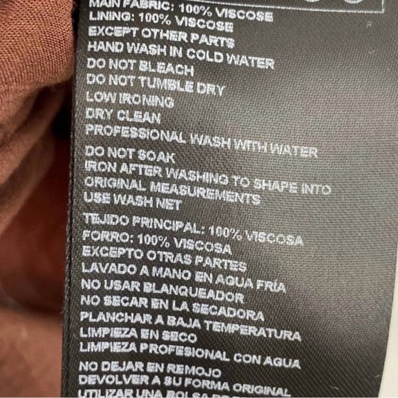 Ba&Sh Pally Midi Dress Ditsy Floral Pattern Ruffled Short Sleeve V Neck Brown 4 - Picture 7 of 8